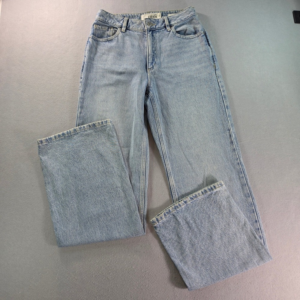 Dynamite Denim Heidi Wide Leg Jeans Light Wash High Rise Blue Size 4 27
